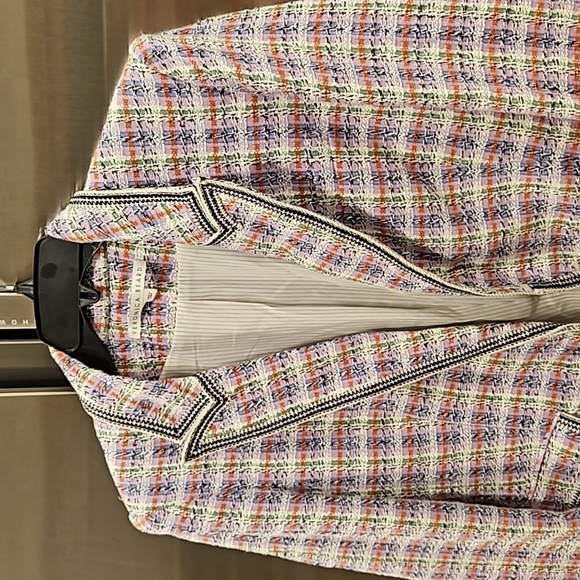 💕VERONICA BEARD💕 Etney Tweed Dickey Jacket Light Lavender Multi-Color 10 NWOT - Picture 14 of 16